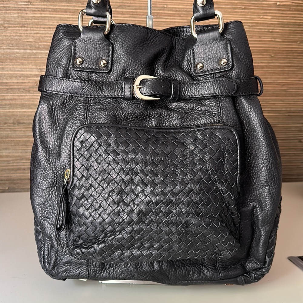 Elliott Lucca black, weaved, shoulder bag